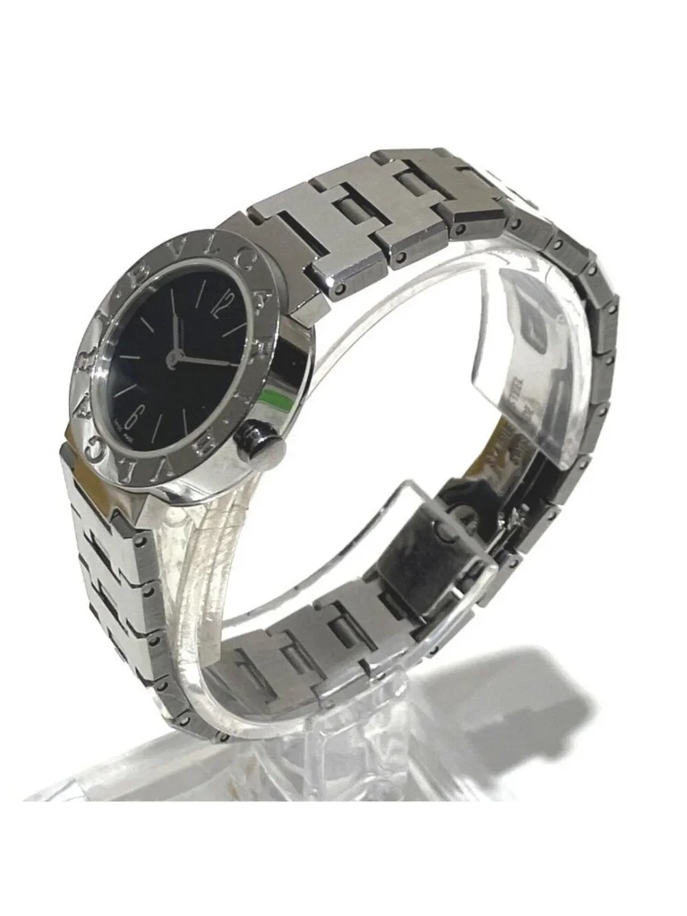 Bvlgari Watch SS Quartz Black Dial